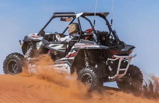 Can-Am buggy adventure in the Dubai desert during the morning