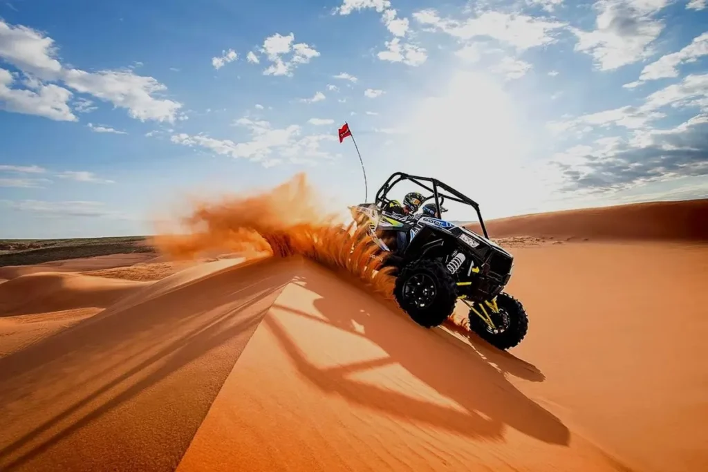 Morning Desert Buggy Dubai at sunrise in the red desert